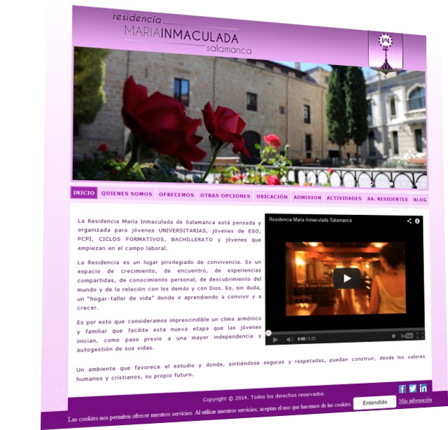 Web de la Residencia María Inmaculada de Salamanca
